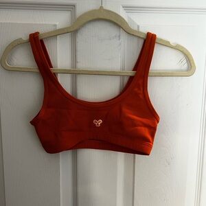 TNA Orange Women's Ribbed Bralette/Sports Bra